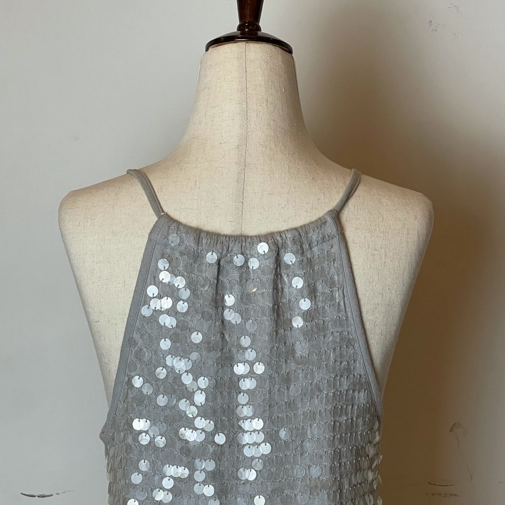 Club Monaco Silver Sequin Mini Dress - Picture 7 of 11